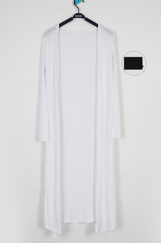 Lightweight Modal Drape Cardigan - Open Front Long Sleeve