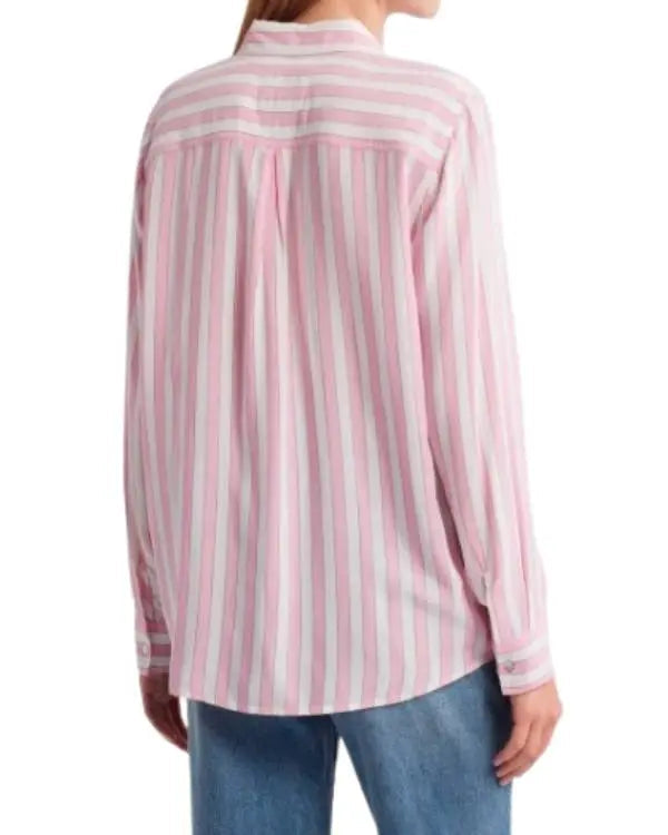 The Young and the Restless Hayley Erin Pink and White Striped Shirt