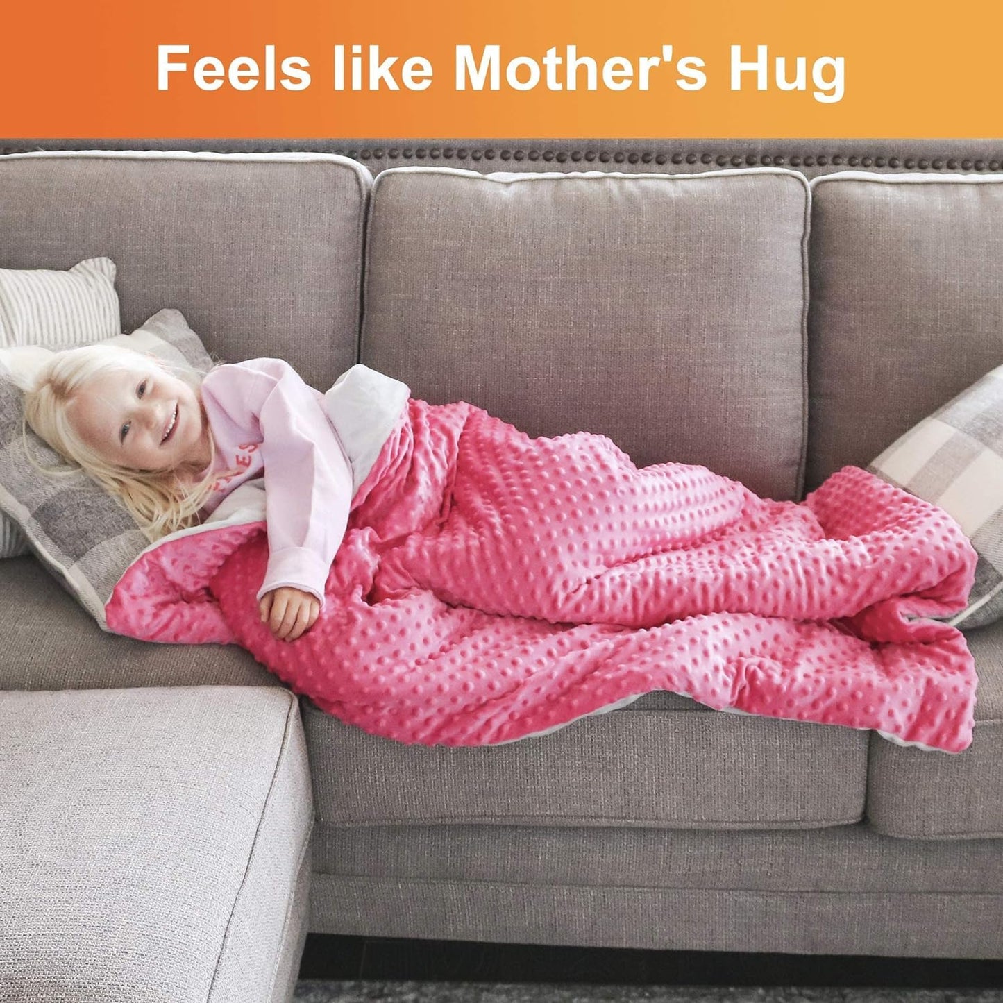5 Lbs Weighted Blanket for Kids with Removable Cover - 36" x 48"