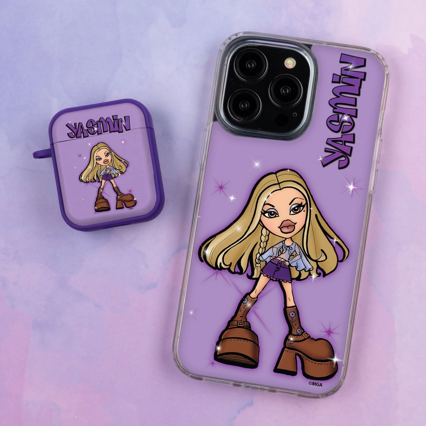 Bratz® Passion For Fashion HD Apple iPhone 14 Mag-Safe Phone Case and AirPods Gen 1 & 2 Combo Package