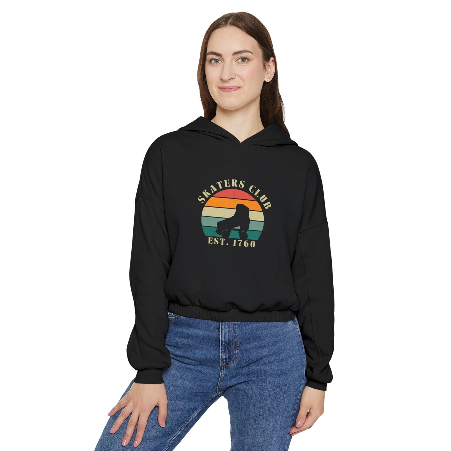 Women’s Cropped Retro Skaters Club Hoodie