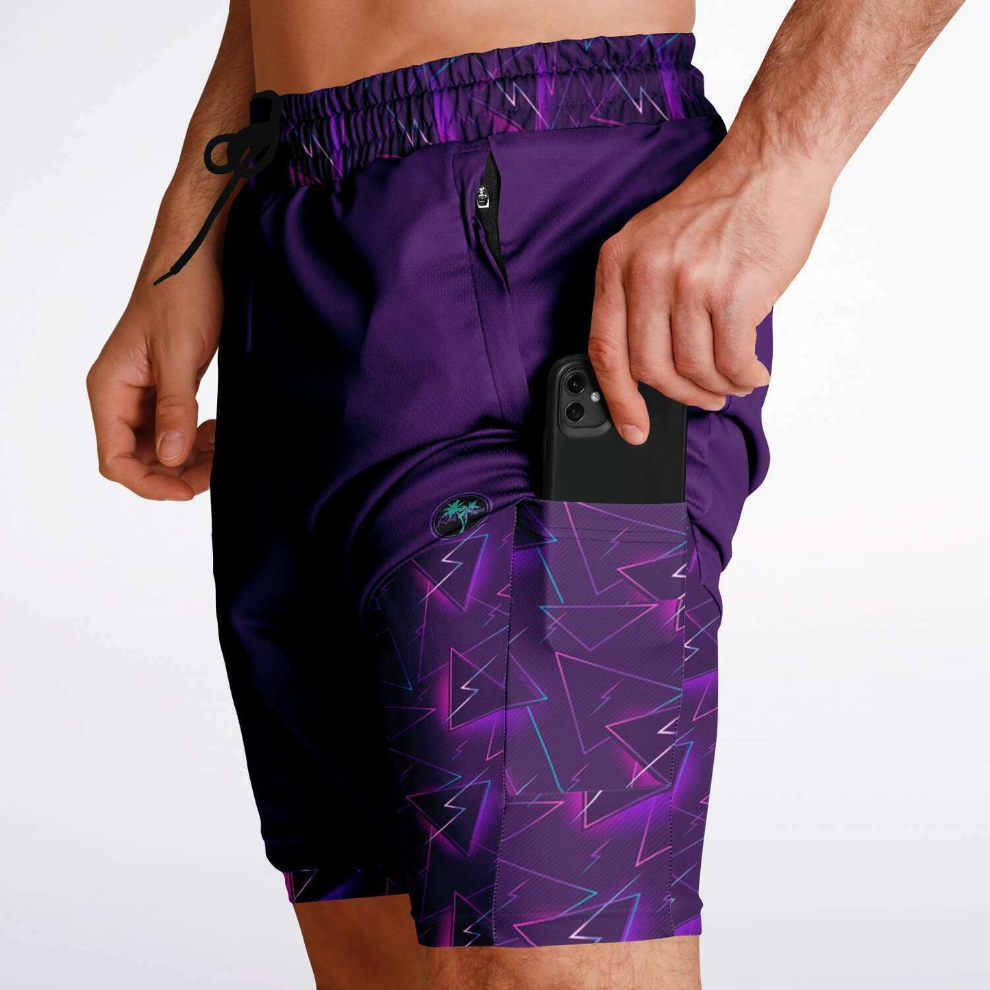 Rad Palm Skate Night Men's 2-in-1 Shorts