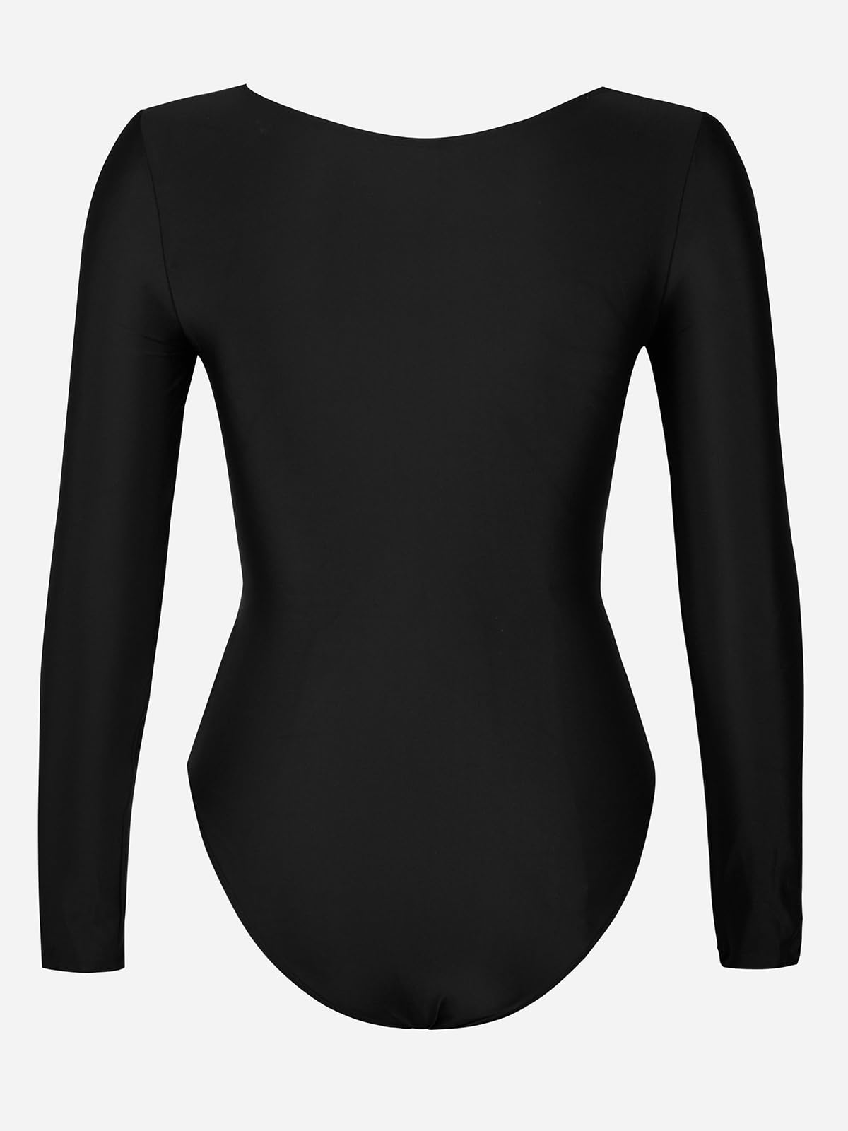 CUPSHE Women's One Piece Swimsuit Rash Guard Long Sleeve Cutout UPF 50+ UV Deep V Neck O-Ring,S Black