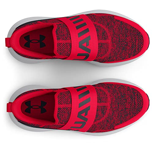 Under Armour Boy's Grade School Surge 3 Slip On Running Shoe, (600) Red/Black/Black, 3.5 Big Kid