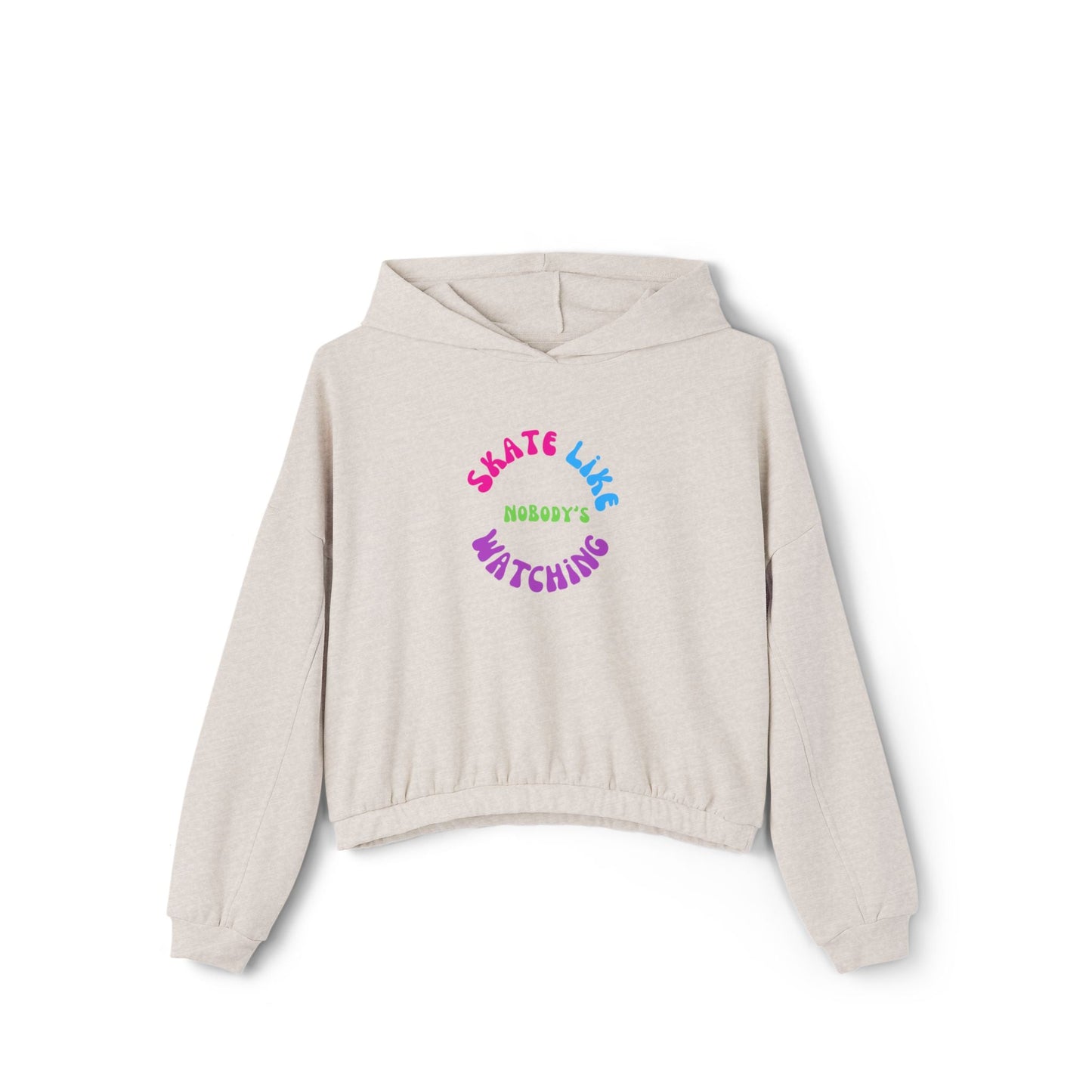 Women’s Cropped Colorful Skate Like Nobody's Watching Hoodie