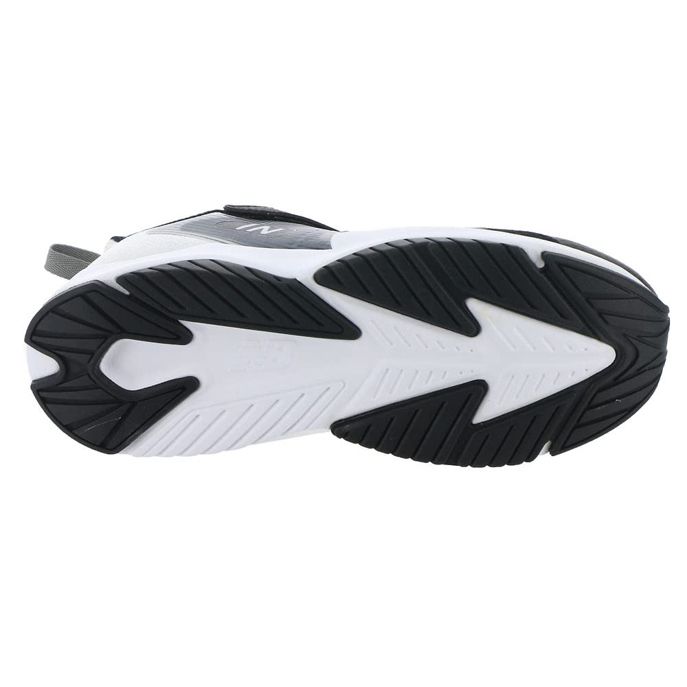New Balance Kid's Rave Run V2 Hook & Loop Running Shoe, Black/White, 1 Little Kid