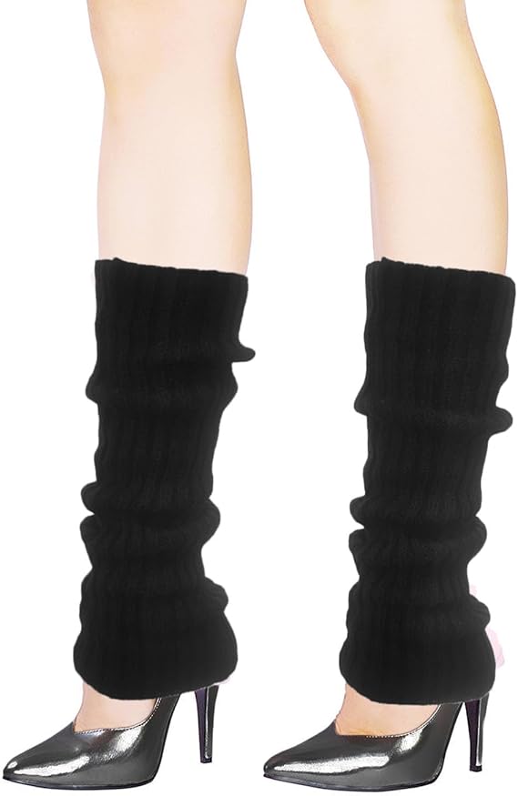 Women Leg Warmers Knit Long Socks for 80s Eighty's Party Sports Yoga