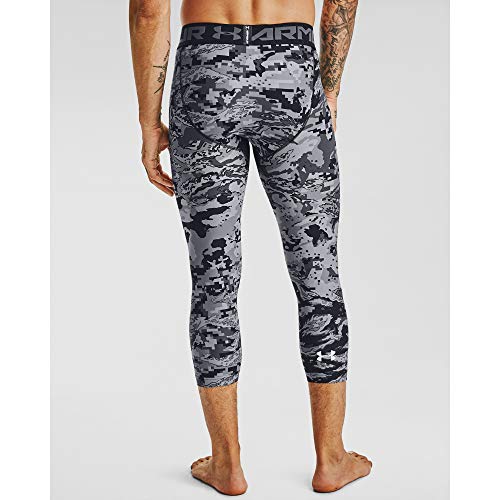 Under Armour Men's HeatGear 3/4 Printed Leggings , Black (001)/Black , Small