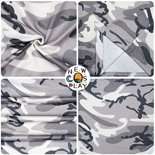 NEWCOSPLAY Women's Comfy Pajama Pants Casual Drawstring Palazzo Lounge Wide Leg Pants (Camouflage, X-Large)