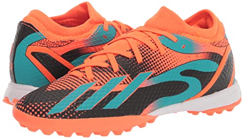 adidas Unisex X SPEEDPORTAL Messi.3 Turf Soccer Shoe, Team Solar Orange/Mint Rush/Black, 10 US Men