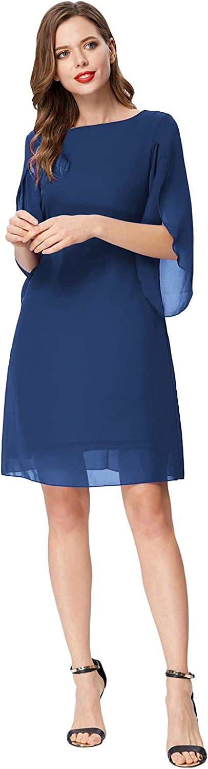 GRACE KARIN Women Loose Chiffon Dress Elegant Evening Dress for Cocktail Party