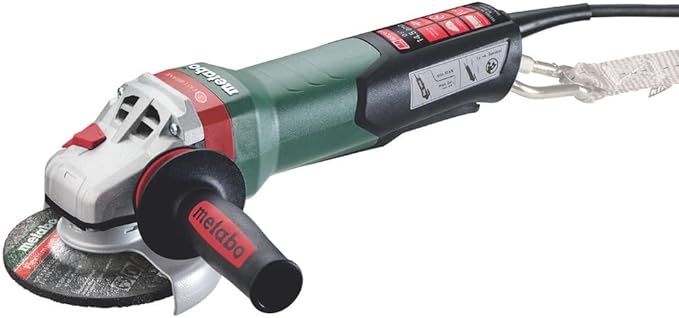 Metabo 5-Inch Angle Grinder | 11, 000 RPM | 15 Amp | Paddle Switch | Electronics | Safety Clutch | M-Quick Wheel Change | Mechanical Brake | Auto-Balancer | M Brush | WEPBA 19-125 Q DS M-Brush