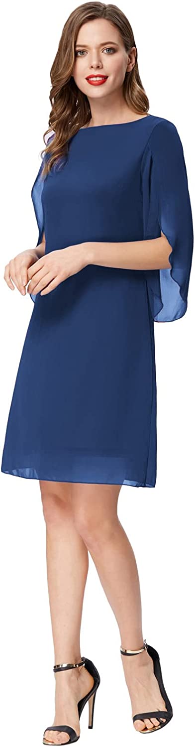 GRACE KARIN Women Loose Chiffon Dress Elegant Evening Dress for Cocktail Party