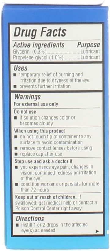 Advanced Eye Relief Eye Drops by Bausch & Lomb, for Dry Eyes & Redness Relief, 30 mL