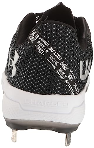 Under Armour Women's Glyde 2.0 MT Softball Shoe, (001) Black/Black/Metallic Silver, 5.5