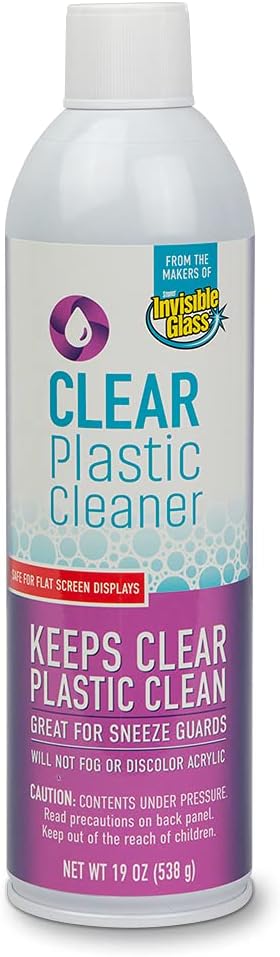 Invisible Glass 91014 19-Ounce Screen and Plastic Cleaner Protectant and Polish Anti-Fog and Anti-Static for Plastic Surfaces Touchscreens, Plastic Shields and Guards, Electronics, Pack of 1