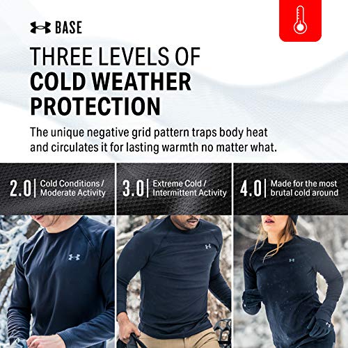 Under Armour Mens Packaged Base 2.0 Leggings , Black (001)/Pitch Gray , X-Large
