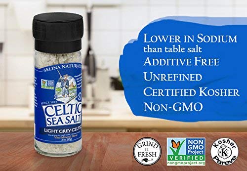 Celtic Sea Salt, Light Grey, with Grinder, 3 oz