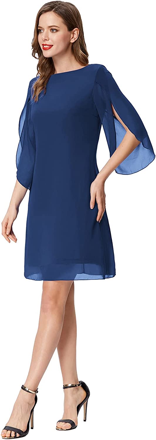 GRACE KARIN Women Loose Chiffon Dress Elegant Evening Dress for Cocktail Party