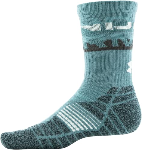 Under Armour Men's Standard Elevated Novelty Crew Socks, 3-Pairs, Fresco Green Assorted, Large