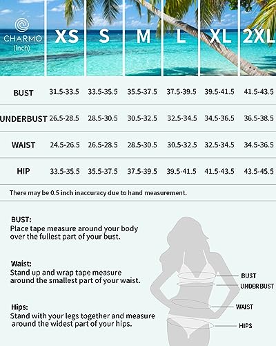 Charmo Women's One Piece Bathing Suits Ribbed Tummy Control Swimsuits Ruched V Neck Crisscross Back Swimwear Navy M