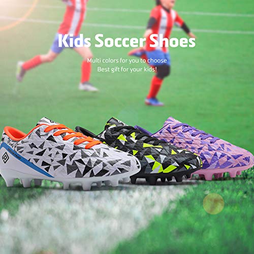DREAM PAIRS Girls HZ19003K Soccer Football Cleats Shoes Pink Purple Size 1 M US Little Kid