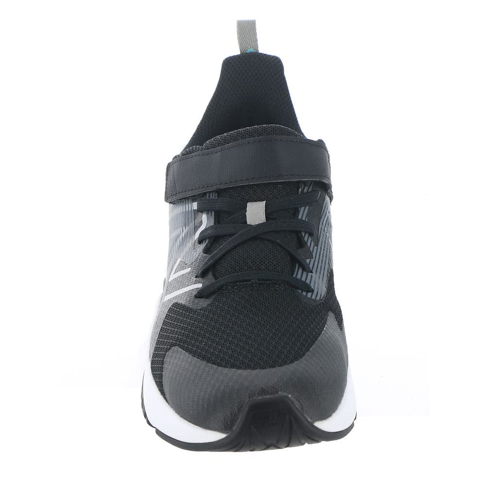 New Balance Kid's Rave Run V2 Hook and Loop Running Shoe, Black/White, 10 Toddler