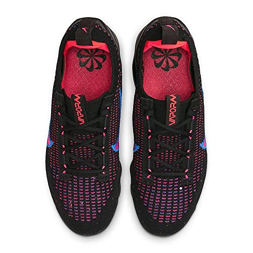 Nike Women's Air Vapormax 2021 FK Sneakers, Black/Hyper Pink-Racer Blue, 10.5 M US