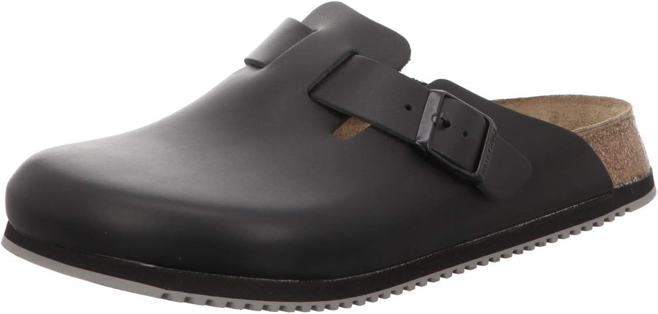 Birkenstock Original Boston Leather Regular Width, Black M15 48, 0