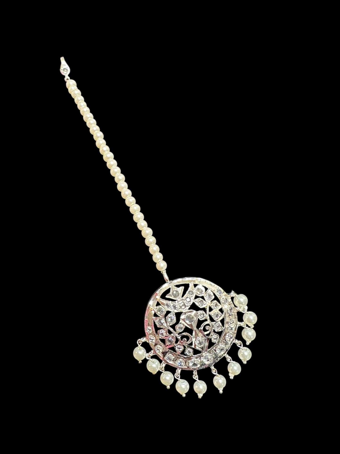 DJTK352 Avni  tika In silver plating   ( SHIPS IN 3 WEEKS )