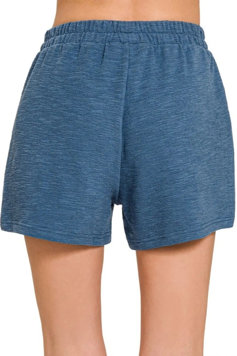 Zenana Cotton Slub Shorts