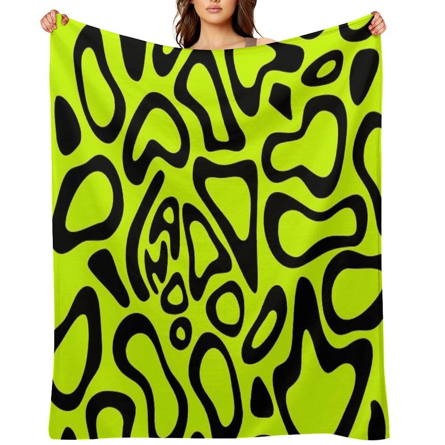 Lando Norris 2024 Helmet Pattern Black Throw Blanket