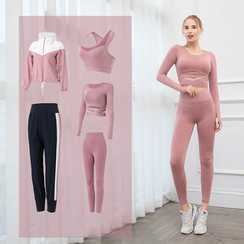 Women’s 5-Piece Quick-Dry Yoga & Fitness Suit
