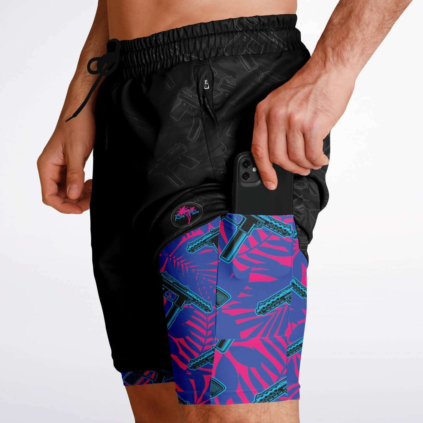 9 Lives Murdered Out Men's 2-in-1 Shorts
