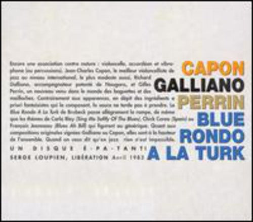 Capon,jean-charles / Galliano / Perrin - Blue Rondo A La Turk - Music CD
