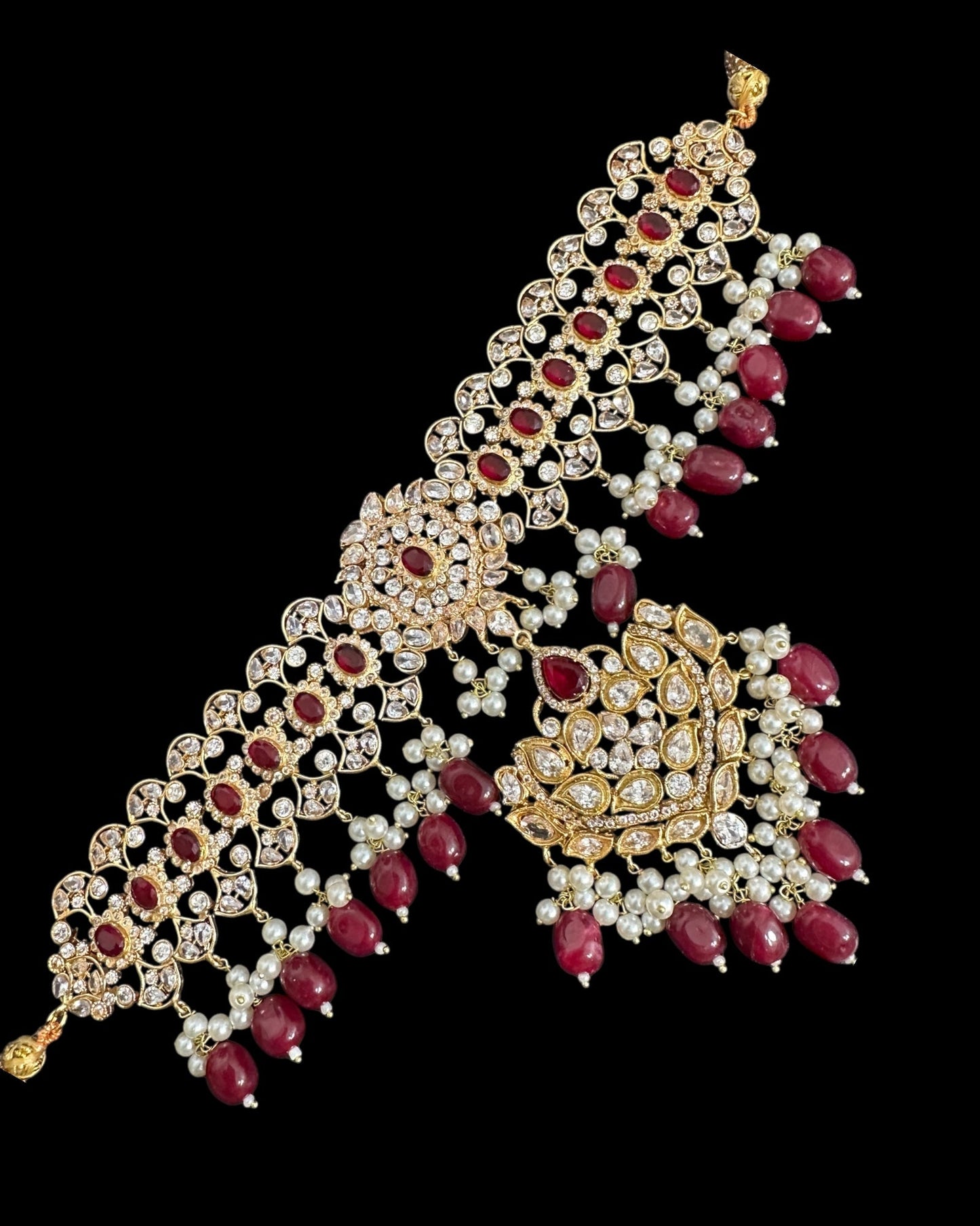 BR491 SHAIRA ruby bridal set ( READY TO SHIP )