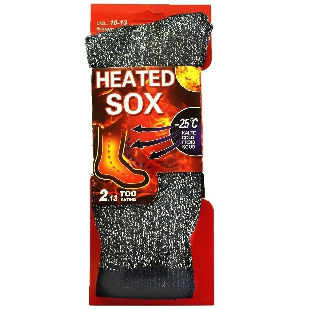 Mens thermal socks Heated winter friendly Warm Boot Sox thick Duty Size 10-13