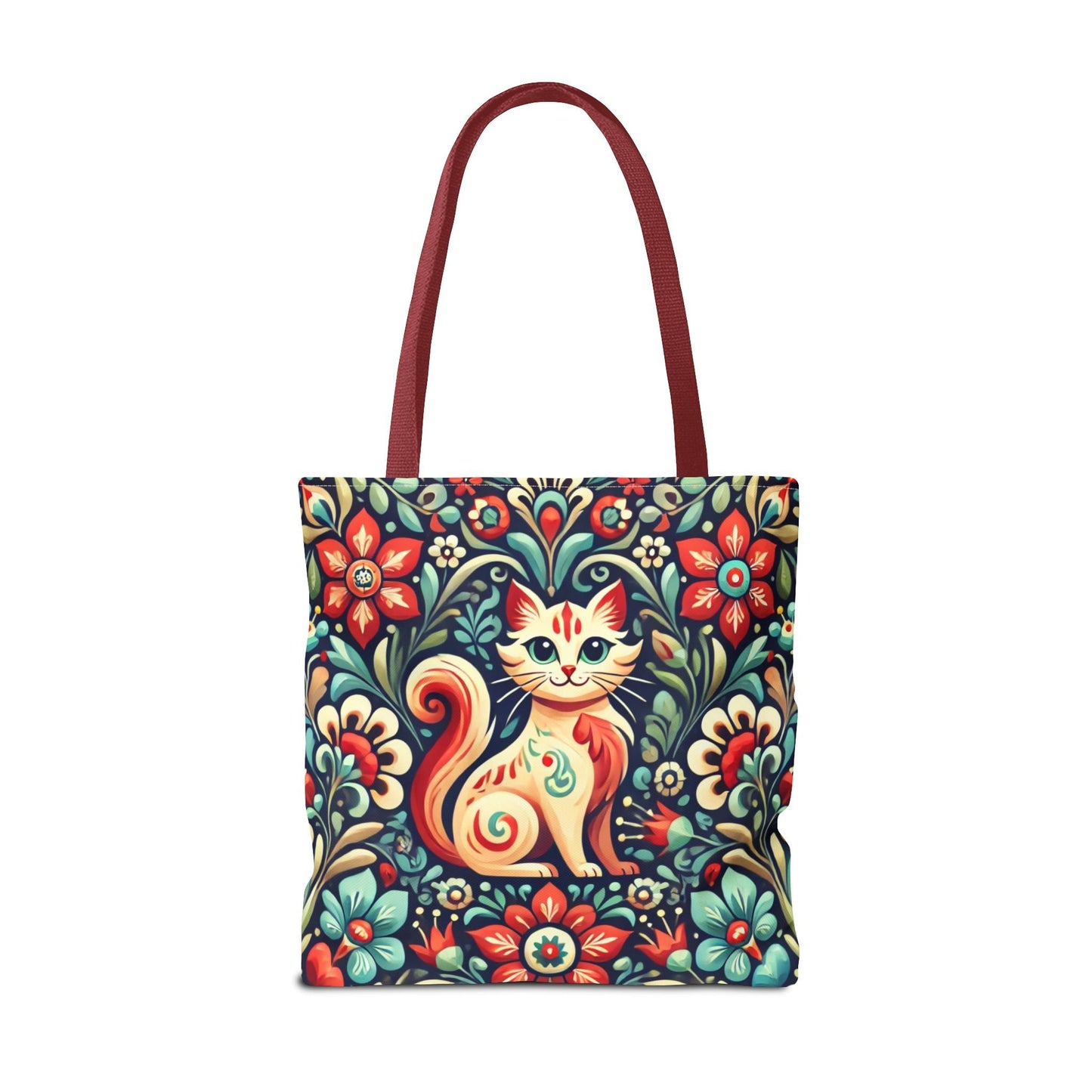 Orange Cat Folk Art Tote Bag