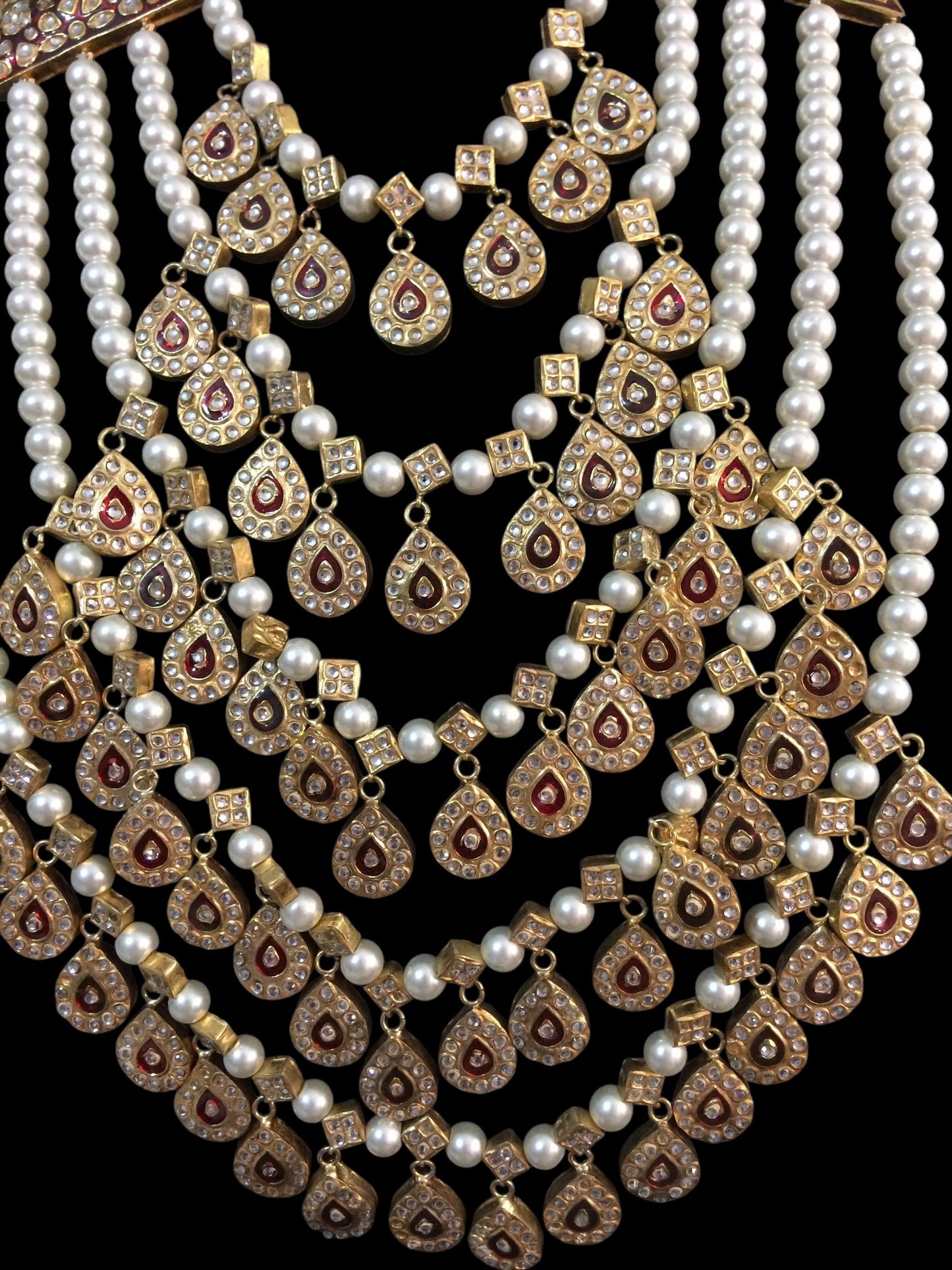 Kyra five layered kundan necklace / satlada ( SHIPS IN 4 WEEKS )