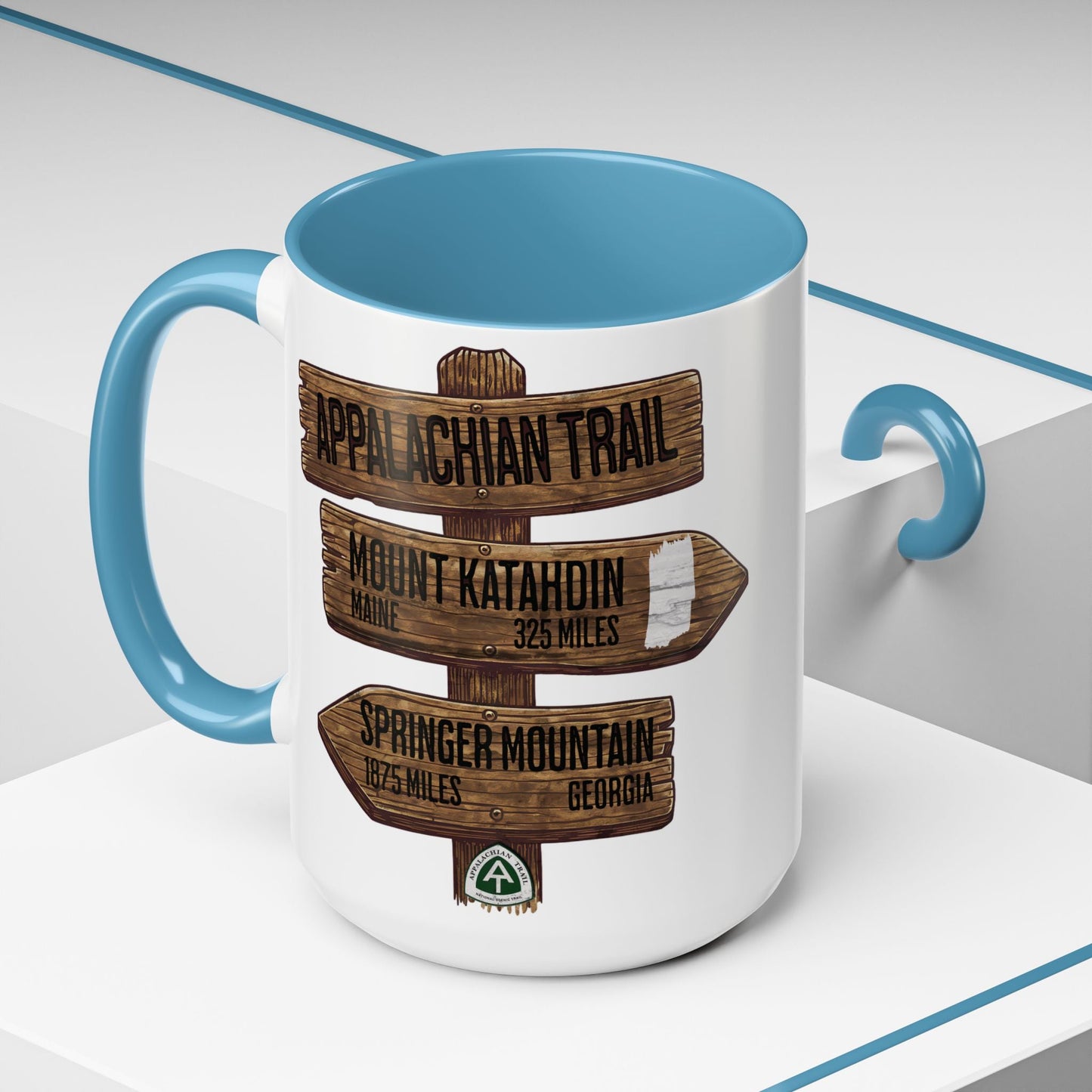 Appalachian Trail Accent Mug AT Mileage Sign