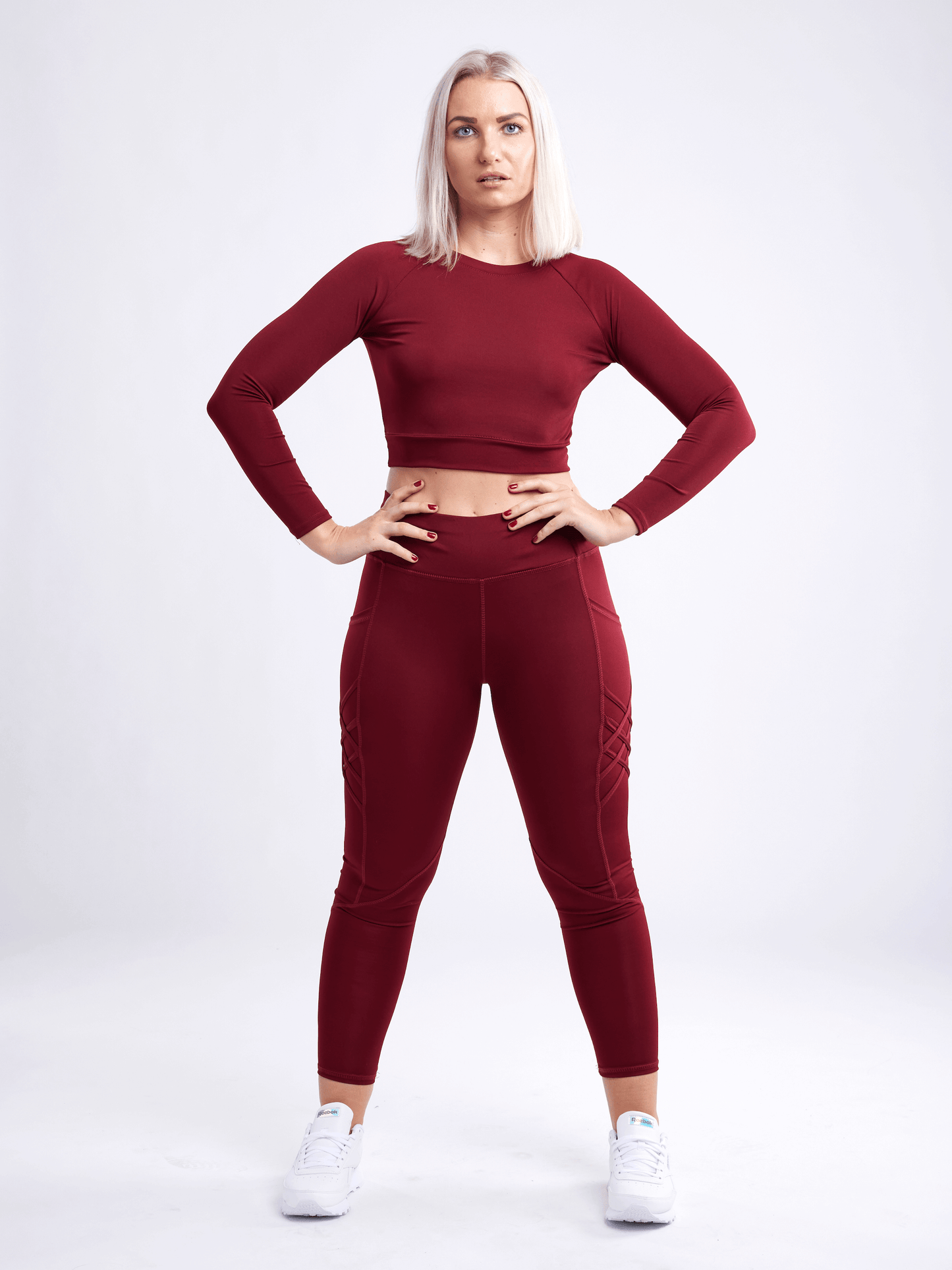 JupiterGear High-Waisted Criss-Cross Training Leggings with Hip Pockets