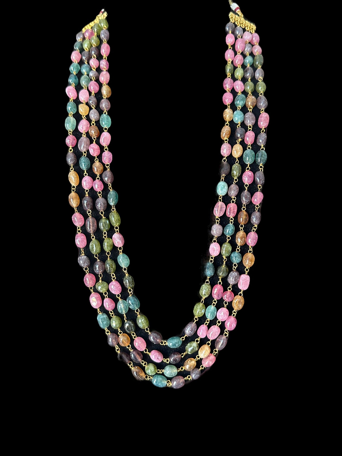 DLN58 Multicolor beads necklace ( SHIPS IN 3 WEEKS )