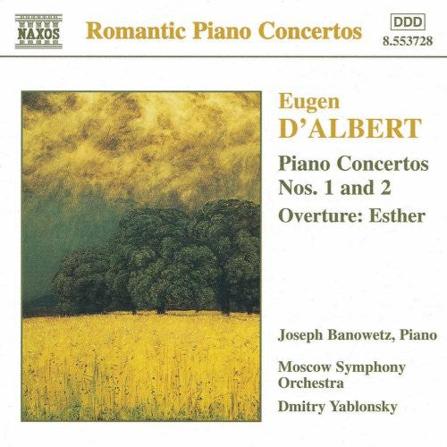 D'albert,eugen / Bonowetz / Yablonsky - Piano Concertos 1 & 2 / Overture: Esther - Music CD