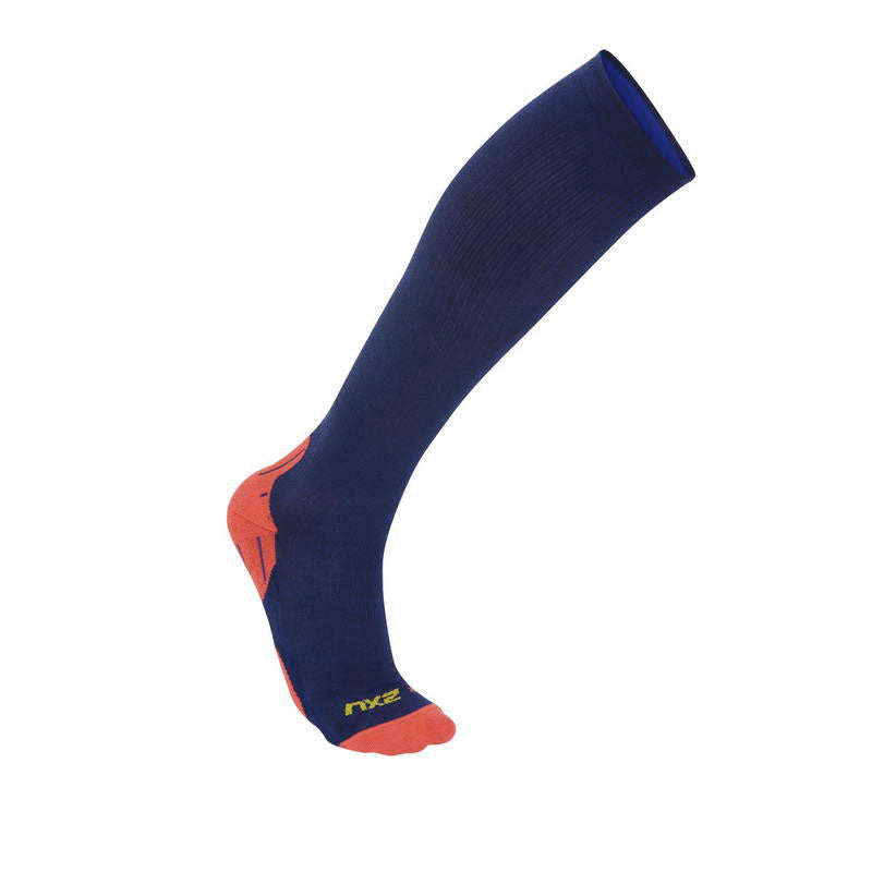 2XU Men's Compression Performance Run Sock - MA2442e (Dark Blue) Medium
