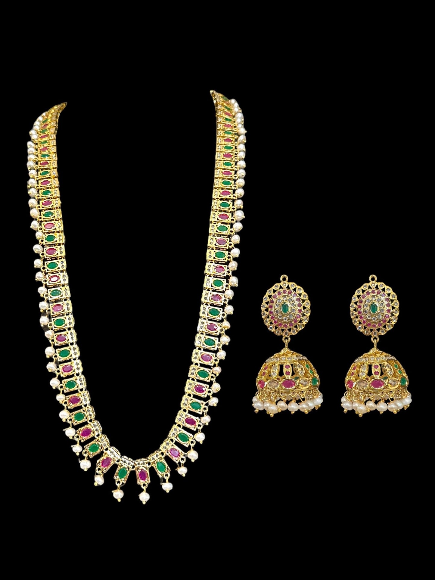 DLN49 long pathani style hyderabadi rani haar ( READY TO SHIP )