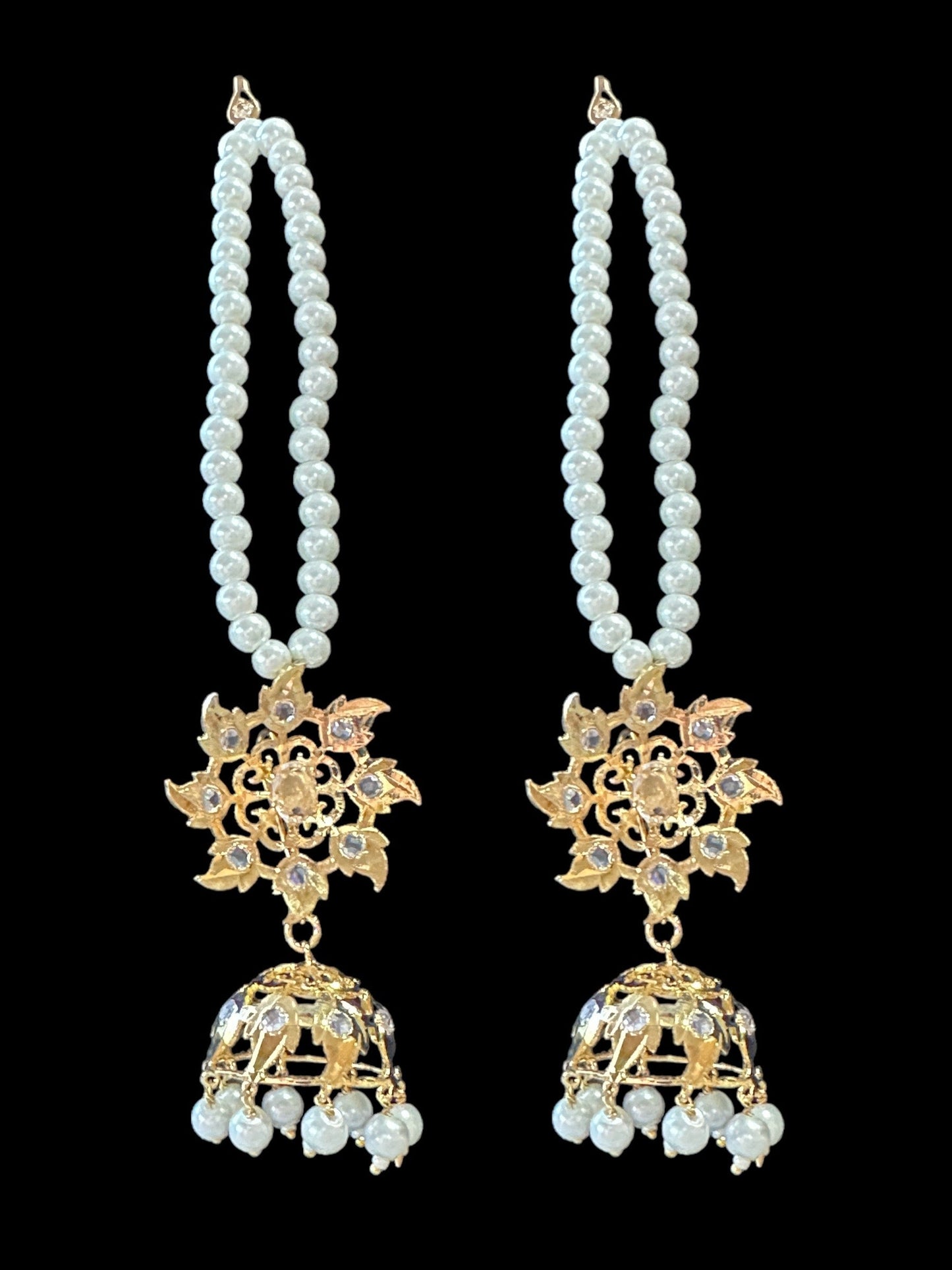 BR115 Insia jadavi lacha bridal set in pearls ( READY TO SHIP )