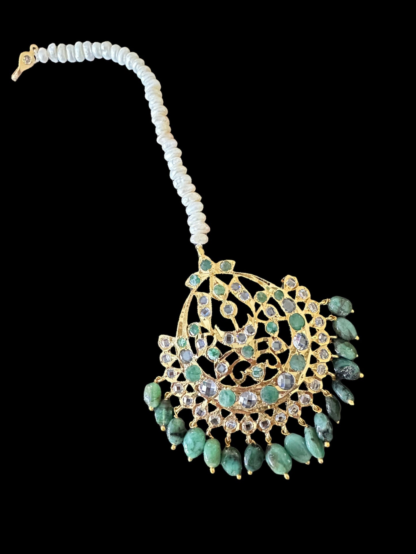 DJTK208  Hira tika in emeralds ( READY TO SHIP )