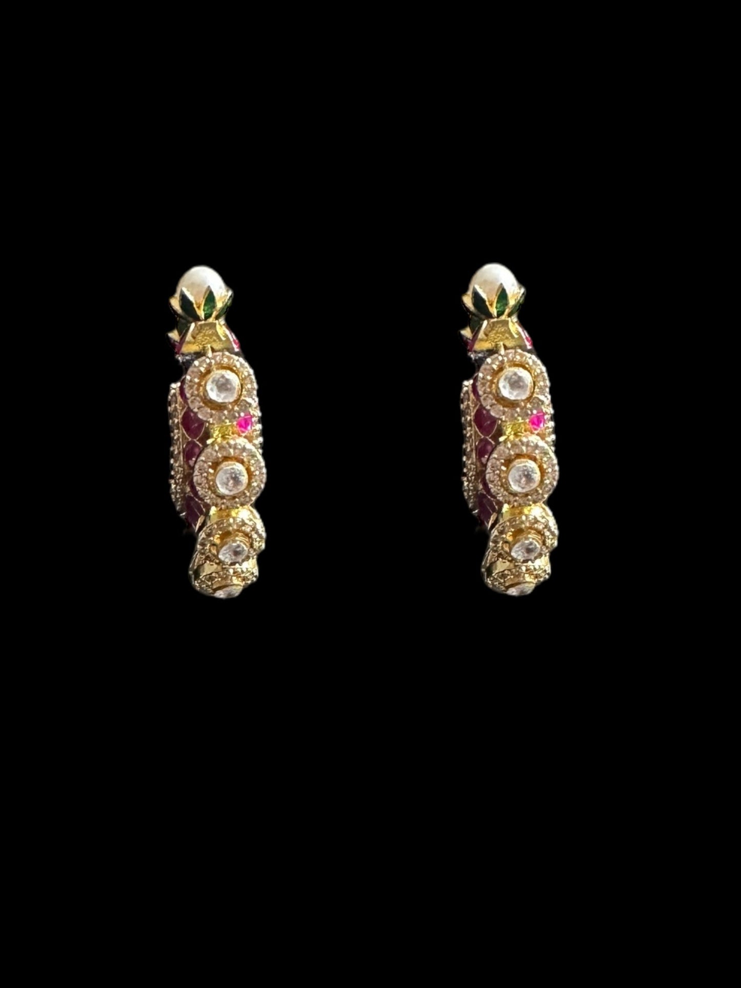 DER718 Isha High quality Polki earrings included Bali style ( SHIPS IN 2 WEEKS )