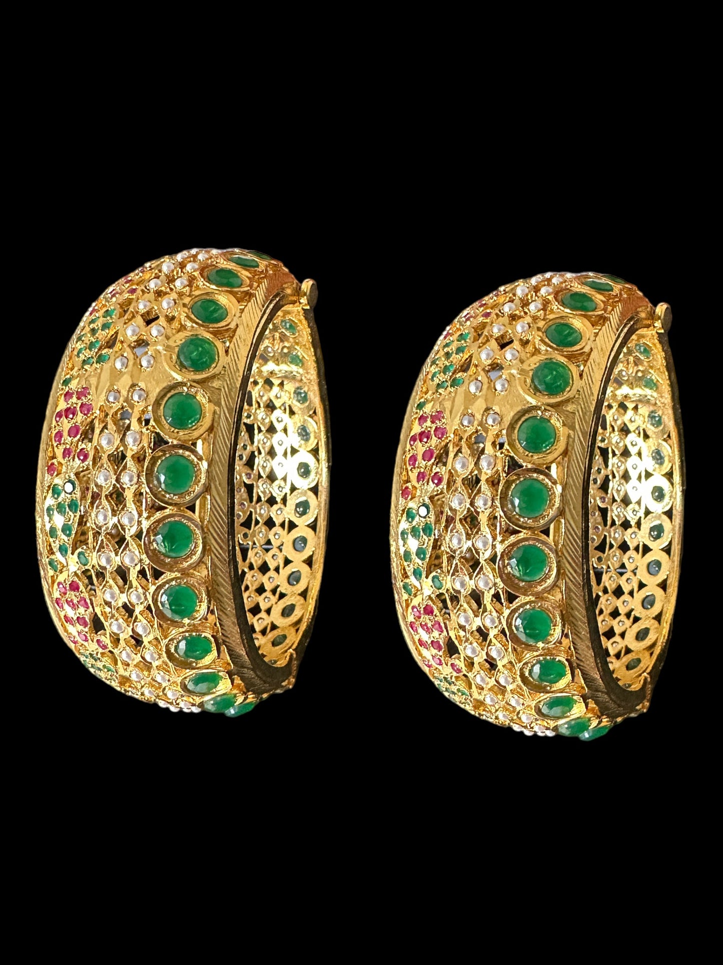 B175 Reem jadau bangle- pair   ( READY TO SHIP )2.6/2.8 openable