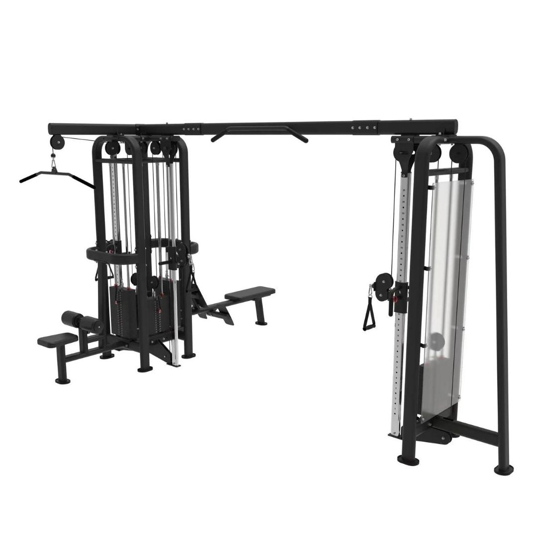 5 Stack Megatron Standard Jungle Gym 2 Colors - Muscle D Fitness - Sturdy Commercial-Grade, Lat Pull, Low Row, Functional Column